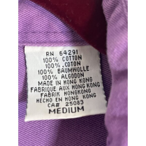 Vintage Disney Dwarf Embroidery Shirt M Purple Theme Park Classic Retro - Picture 6 of 12